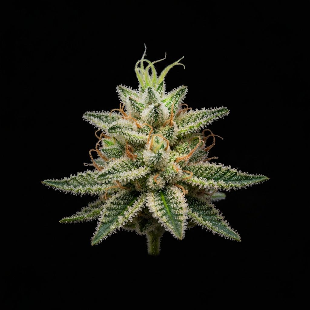 Cannabis plant under full-spectrum LED grow light